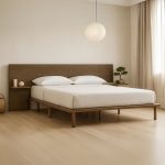 PROTO Queen Size Panel Headboard Bed Frame-Cocoa - Image 11