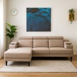 ROSALIND L Shaped Pet Friendly Sofa-Peanut - Image 9