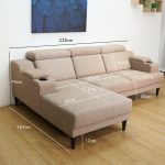 ROSALIND L Shaped Pet Friendly Sofa-Peanut - Image 11