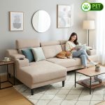 ROSALIND L Shaped Pet Friendly Sofa-Peanut - Image 2