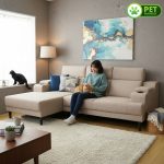 ROSALIND L Shaped Pet Friendly Sofa-Peanut