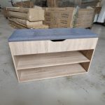 RUKI 80cm Storage Shoe Bench-Oak - Image 4