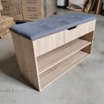 RUKI 80cm Storage Shoe Bench-Oak - Image 2