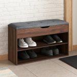 RUKI 80cm Storage Shoe Bench-Walnut