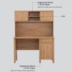 RHODA 120cm Study Desk With Hutch-Oak - Image 8