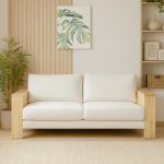 SENDAI Solid Wood 3 Seater Sofa-Natural - Image 2