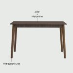 STARK 120x75cm Melamine Top Dining Table-Cocoa - Image 9