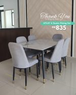 [Set of 4] ATLAY Easy Clean Dining Chair-Grey - Image 5