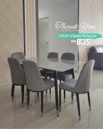 [Set of 4] ATLAY Easy Clean Dining Chair-Grey - Image 7