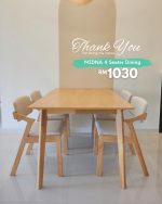 MIDNA 4 Seater Dining Set-Cushion Seat - Image 10