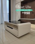 YAKSHA 110cm High Gloss Coffee Table-White - Image 4