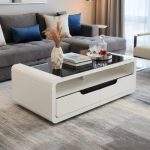 YAKSHA 110cm High Gloss Coffee Table-White