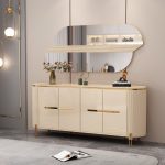 90584-DNBE/GD Dining Cabinet - Beige / Gold - Image 2