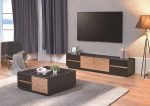 33140-CTBK L90 x W90cm Coffee Table - Black / RoseGold - Image 2