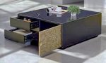 33141-CTBK L110 x W60cm Coffee Table - Black / RoseGold - Image 4