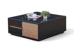 33140-CTBK L90 x W90cm Coffee Table - Black / RoseGold - Image 3