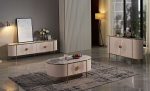 90458-CNWT Console Cabinet - White / RoseGold - Image 2
