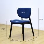 ELDA 4 Seater Dining Set-Blue - Image 7