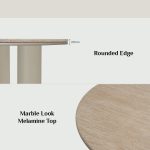 HIRO D80cm Round Coffee Table-Beige - Image 7