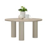 HIRO D80cm Round Coffee Table-Beige - Image 5
