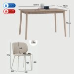 KENZY 4 Seater Dining Set-Beige - Image 13