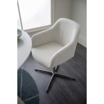 HEDI Swivel Arm Chair-Cream - Image 11