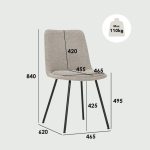 HEIMI Dining Chair-Sand - Image 7