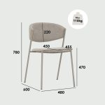 KOBY 4 Seater Dining Set-Beige - Image 8