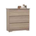 DERBY 3 Drawers Chest-Sonoma Oak - Image 3