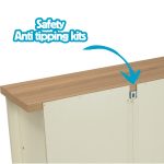 FABO Space Saver Flip Door Shoe Cabinet-Ivory - Image 9