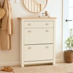 FABO Space Saver Flip Door Shoe Cabinet-Ivory - Image 2