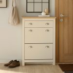 FABO Space Saver Flip Door Shoe Cabinet-Ivory - Image 5