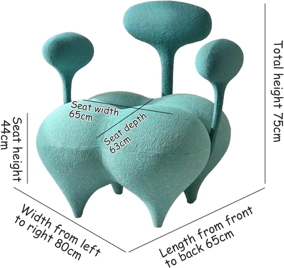 BALLON Designer Lounge Chair-Grey - Image 9