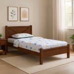 ALEXANDER Super Single Size Bed Frame-Walnut - Image 5