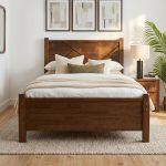 ALEXANDER Super Single Size Bed Frame-Walnut