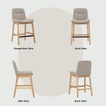 ARDON 24 Inch Bar Chair-Light Grey - Image 9