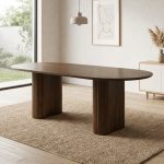 COSCO Solid Wood Dining Table-Walnut