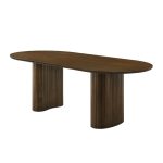 COSCO Solid Wood Dining Table-Walnut - Image 2
