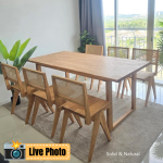 [Customisation] THERESA Full Solid Wood Dining Table - Image 11