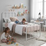 DOMEE Single Metal Bed Frame-White