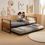 HILSON Single Metal Pull Out Bed-Black