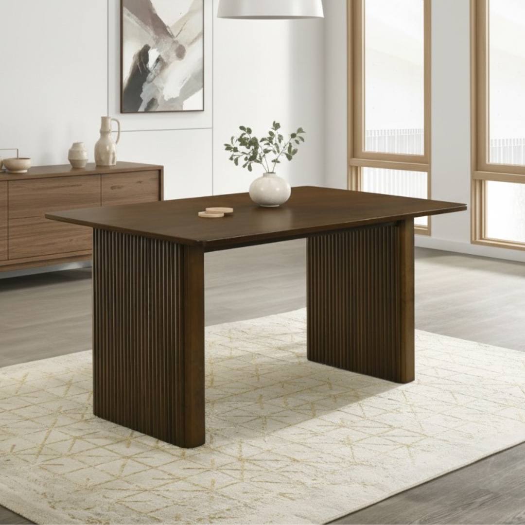 KOOPER TABLE-1 KOOPER 150/190cm Solid Dining Table-Walnut - Image 1