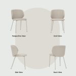 KENZY 4 Seater Dining Set-Beige - Image 8