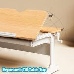 L24S 100cm Ergonomic Kids Study Desk-Oak - Image 13