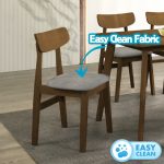 LYDIA 6 Seater Dining Set-Walnut - Image 3