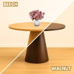 MUKI D106cm Round Dining Table-Beech - Image 4