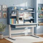 N21S Ergonomic Kids Study Desk-Blue