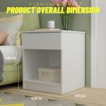 CALISTA 1 Drawer Bedside Table-4 Colors - Image 4