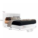 SABRINA White PVC Divan Bed Frame-2 Sizes - Image 3