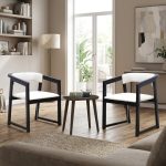 SHANGHAI 1+2 Lounge Chair Set-Black - Image 2